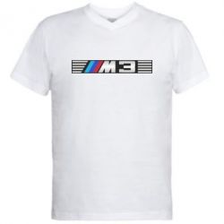 Чоловіча футболка з V-подібним вирізом BMW M3 - PrintSalon