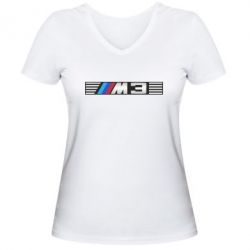 Жіноча футболка з V-подібним вирізом BMW M3 - PrintSalon