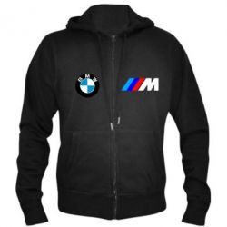 Мужское худи на молнии BMW M - PrintSalon