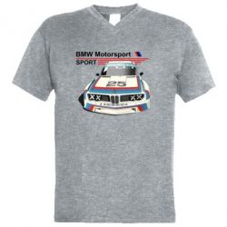 Чоловіча футболка з V-подібним вирізом Bmw motorsport - PrintSalon