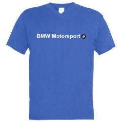 Мужская футболка  с V-образным вырезом BMW Motorsport - PrintSalon
