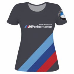 Женская футболка 3D BMW Performance - PrintSalon
