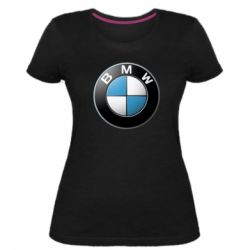 Женская премиум футболка BMW Small Logo - PrintSalon
