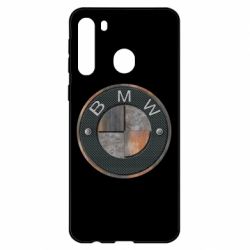 Чехол для Samsung A21 BMW Steel Logo - PrintSalon