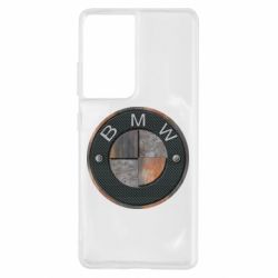 Чехол для Samsung S21 Ultra BMW Steel Logo - PrintSalon
