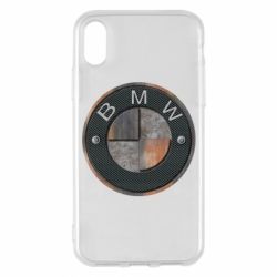 Чехол для iPhone X/Xs BMW Steel Logo - PrintSalon