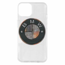 Чехол для iPhone 14 BMW Steel Logo - PrintSalon