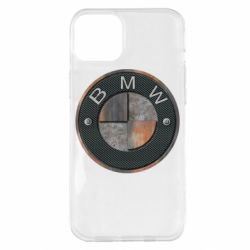 Чехол для iPhone 14 Plus BMW Steel Logo - PrintSalon
