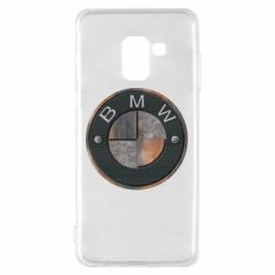 Чехол для Samsung A8 2018 BMW Steel Logo - PrintSalon