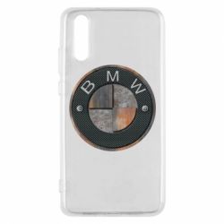 Чехол для Huawei P20 BMW Steel Logo - PrintSalon