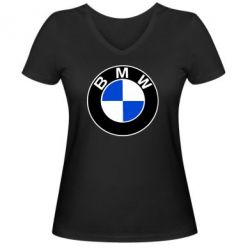 Женская футболка с V-образным вырезом BMW - PrintSalon