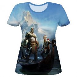 Женская футболка 3D Бог Войны 4 - PrintSalon