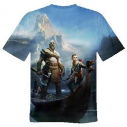 Мужская футболка 3D Бог Войны 4 - PrintSalon