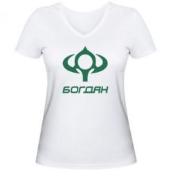 Женская футболка с V-образным вырезом Богдан - PrintSalon