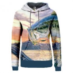 Жіноче 3D худі Болію рибалкою-PrintSalon Жіноче 3D худі Болію рибалкою