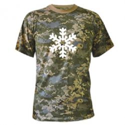 Камуфляжна футболка Велика сніжинка - PrintSalon