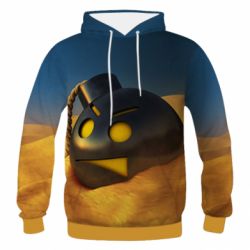 Мужское 3D худи Bomb in the sand - PrintSalon