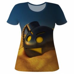 Женская футболка 3D Bomb in the sand - PrintSalon