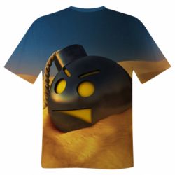 Мужская футболка 3D Bomb in the sand - PrintSalon