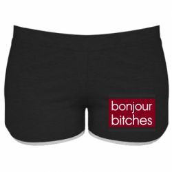 Женские шорты Bonjour bitches - PrintSalon