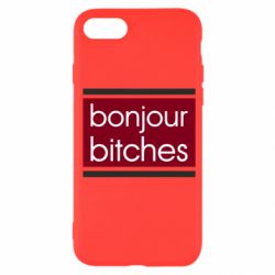 Чехол для iPhone 7 Bonjour bitches - PrintSalon