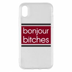 Чехол для iPhone X/Xs Bonjour bitches - PrintSalon