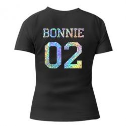 Жіноча футболка з V-подібним вирізом Bonnie 02 голограма - PrintSalon