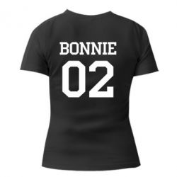 Женская футболка с V-образным вырезом Bonnie 02 - PrintSalon
