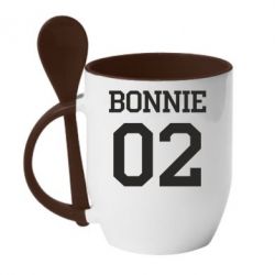 Чашка с ложкой Bonnie 02 - PrintSalon