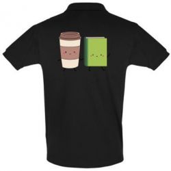 Мужское поло Book & Coffee - PrintSalon
