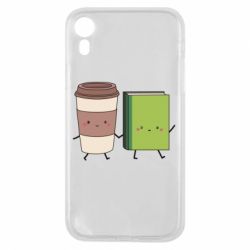 Чехол для iPhone XR Book & Coffee
