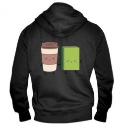 Мужское худи на молнии Book & Coffee - PrintSalon