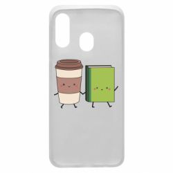Чехол для Samsung A40 Book & Coffee - PrintSalon