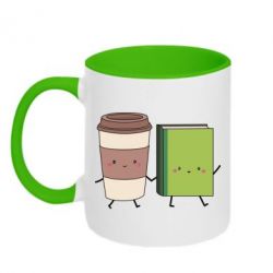 Чашка двокольорова Book & Coffee