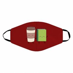 Маска многоразовая Book & Coffee - PrintSalon