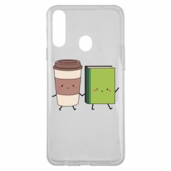 Чехол для Samsung A20s Book & Coffee - PrintSalon