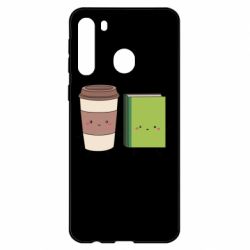 Чехол для Samsung A21 Book & Coffee - PrintSalon