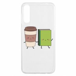 Чехол для Samsung A50 Book & Coffee - PrintSalon