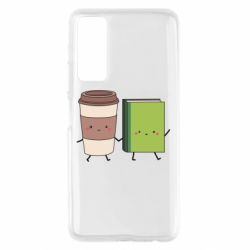 Чехол для Huawei P Smart 2021 Book & Coffee - PrintSalon