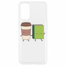 Чехол для Oppo Reno 4 Book & Coffee - PrintSalon