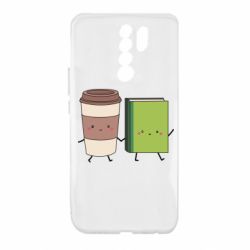 Чехол для Xiaomi Redmi 9 Book & Coffee - PrintSalon