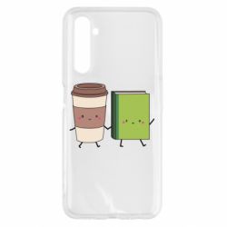 Чехол для Realme 6 Book & Coffee - PrintSalon