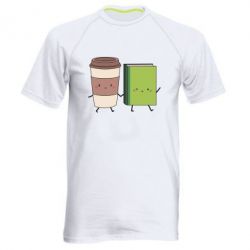 Мужская футболка для спорта Book & Coffee - PrintSalon