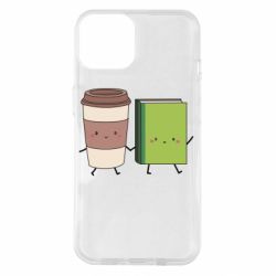 Чехол для iPhone 14 Book & Coffee - PrintSalon