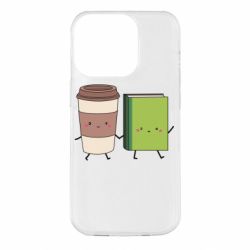 Чехол для iPhone 14 Pro Book & Coffee - PrintSalon