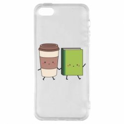 Чехол для iPhone5/5S/SE Book & Coffee - PrintSalon