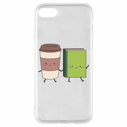 Чехол для iPhone 8 Book & Coffee - PrintSalon