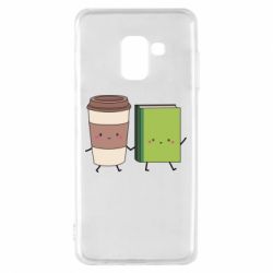 Чехол для Samsung A8 2018 Book & Coffee - PrintSalon