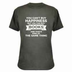 Камуфляжная футболка Books are happiness - PrintSalon