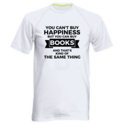 Мужская футболка для спорта Books are happiness - PrintSalon